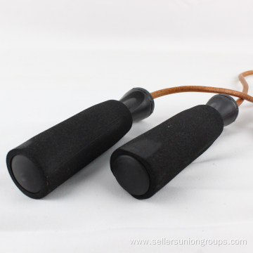 Adjustable Speed Cowhide Skipping Rope